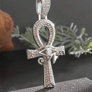 Silver Ankh Pendant Necklace